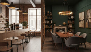 NYC restaurant space for rent with commercial kitchen and storefront